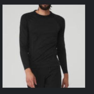 Alo amplify seamless shirt in black